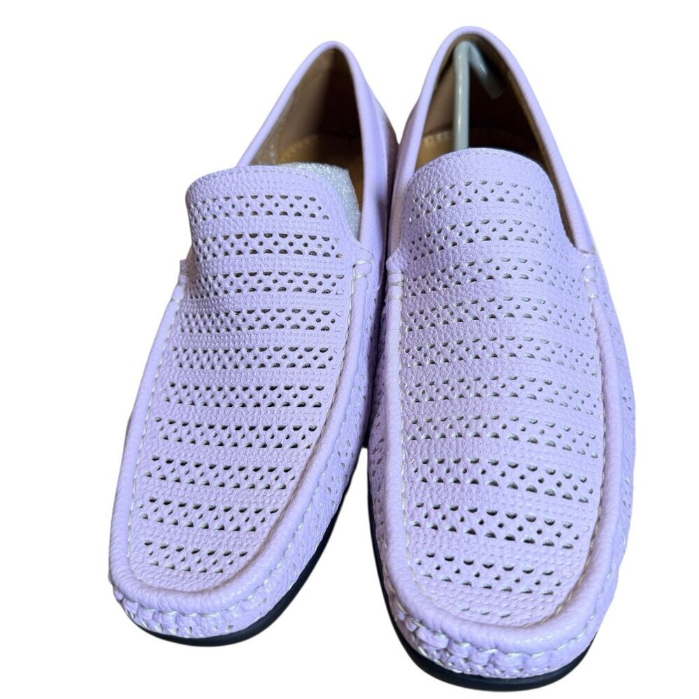 Montique Men's Lavender Weave Pattern Fashion Loafers Shoes Size 10.5  S22 - Picture 3 of 6
